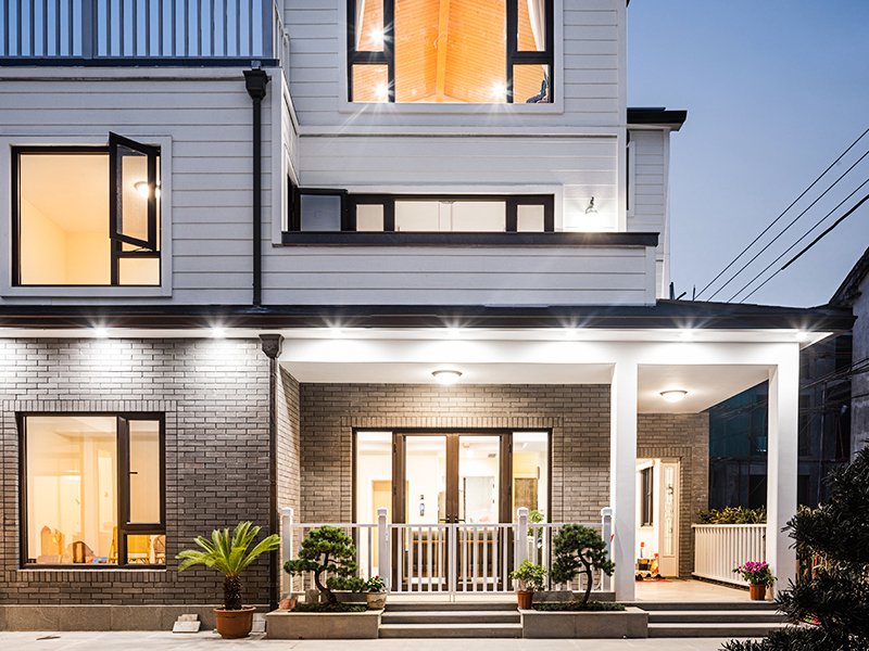 Casas de madeira autoconstruídas na zona rural de Suzhou